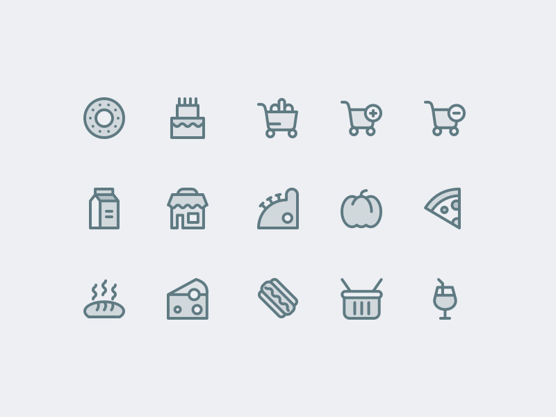Supermarket Icons