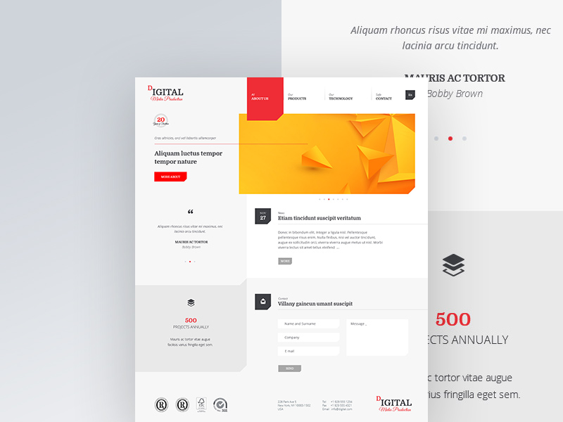 Multipurpose Website Template For Agencies