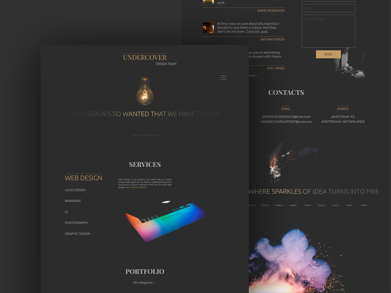 Undercover Minimalistic Web Template