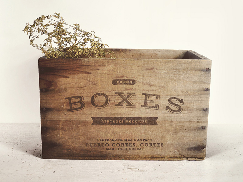 Vintage Boxes Mockup