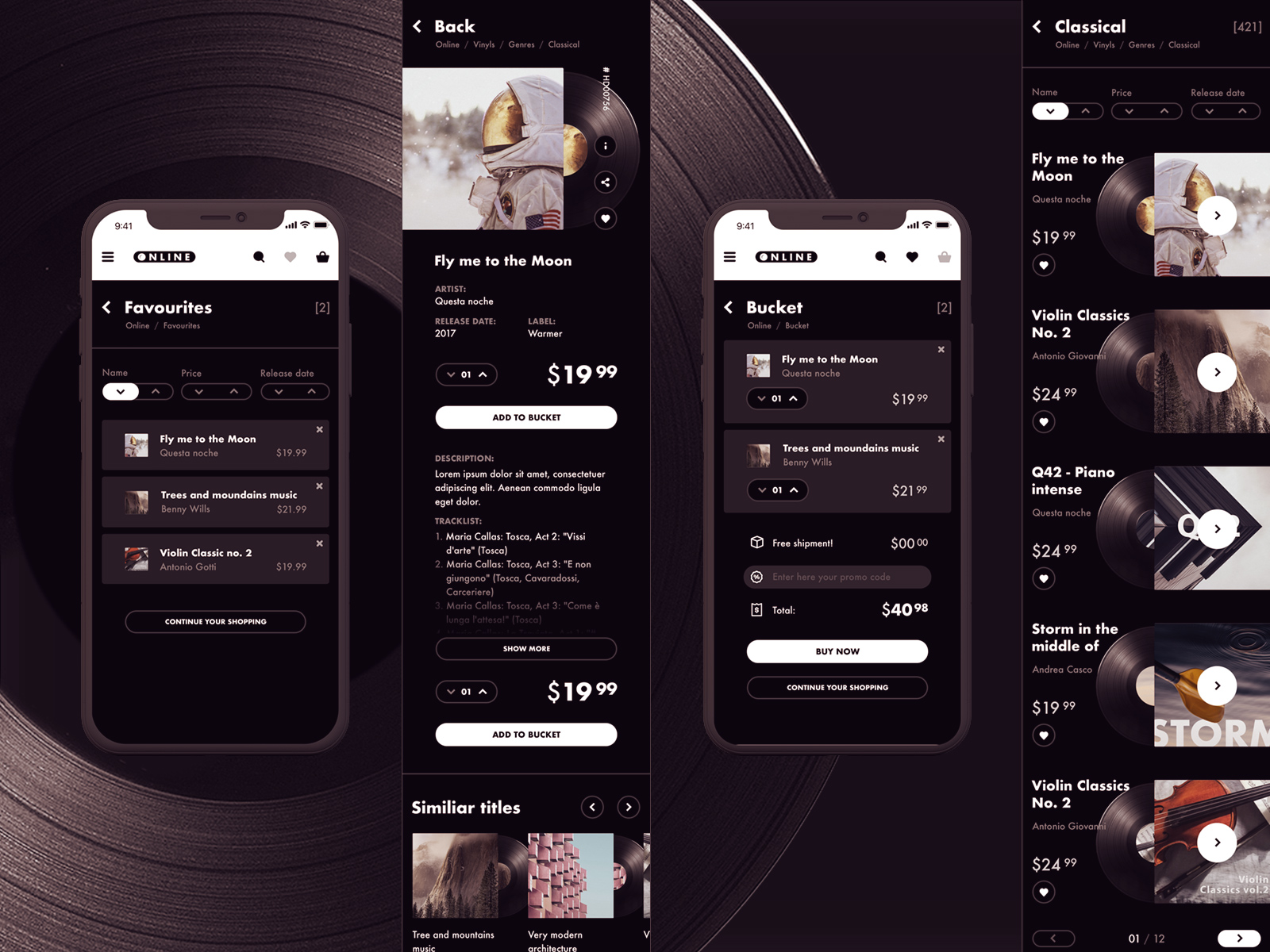 Vinyl Store – Free E-commerce UI Kit