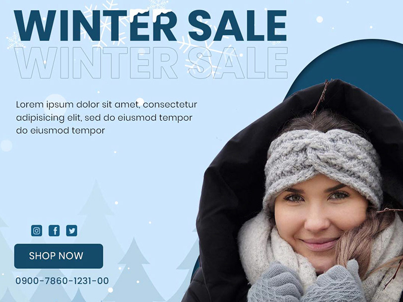 Winter Sale Instagram Post Template