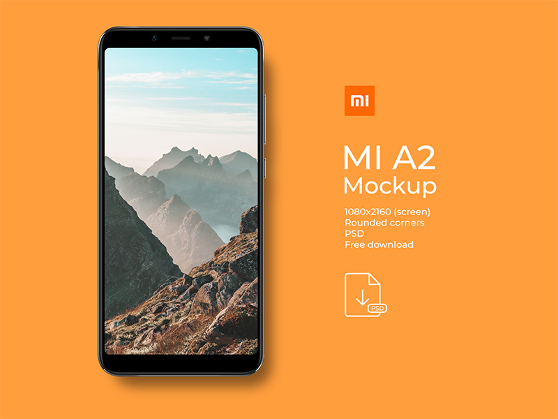 Xaiomi MI A2 Mockup