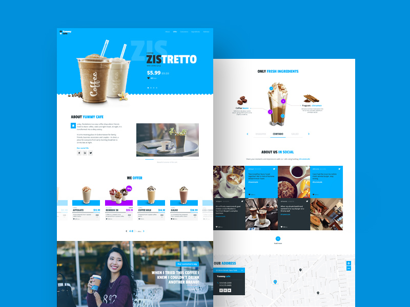 Yummy Cafe – Barista Website Template