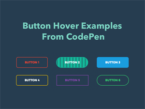 Button Hover Examples From CodePen